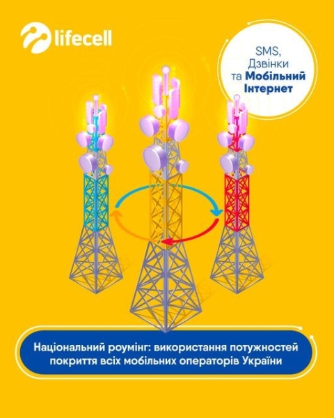 lifecell підключився до національного роумінгу в Україні