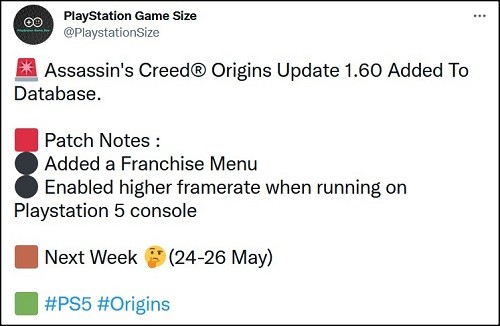 Патч з підтримкою 60 кадрів/с для консольних версій Assassin Creed Origins вийде вже скоро