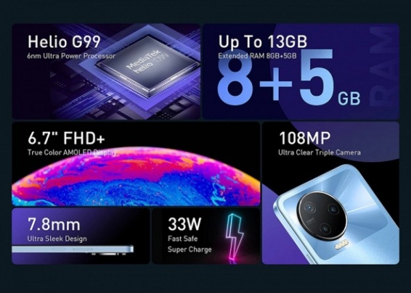 Представлений смартфон Infinix Note 12 Pro 4G – «Король Африки» з OLED-екраном, 108 Мп, 13 ГБ ОЗУ, NFC та 3,5 мм