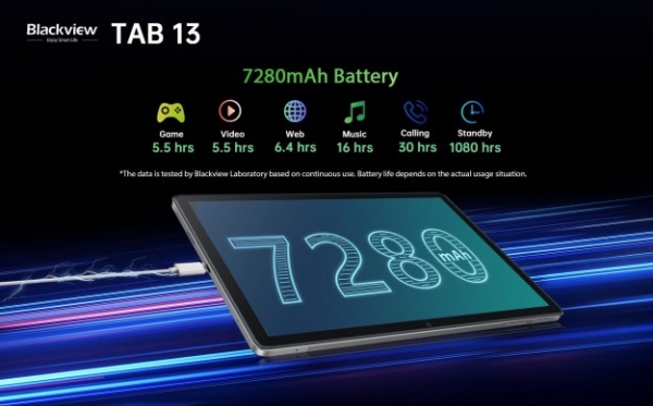Планшет Blackview Tab 13 - новинка з оперативкою до 10 ГБ, 7280 мАг, Android 12 скоро надійде у продаж