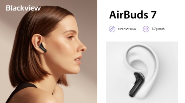 Новинка Blackview AirBuds 7 за $21.99 - навушники з HQ звуком, Bluetooth 5.3,  дисплеєм на боксі, 30 годинами роботи