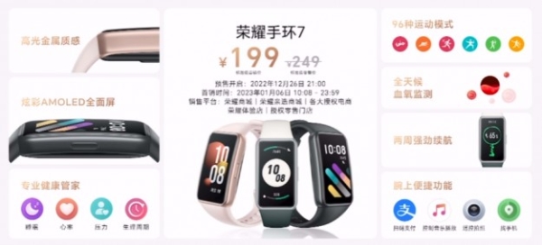 Представлений фітнес-браслет Honor Band 7 за $29: AMOLED 1,47 дюйма, 96 режимів тренувань, датчики ЧСС та SpO2