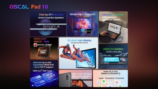 Знижка 50%! OSCAL представляє планшет Pad 10 за $129,99
