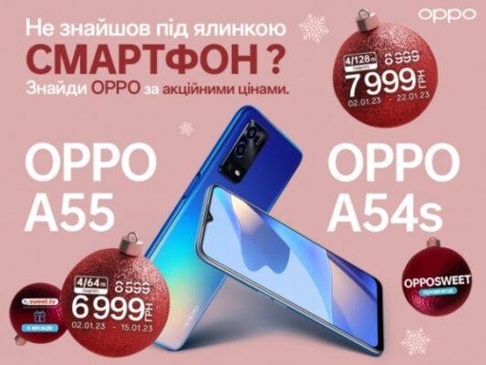 Не знайшов під  ялинкою  смартфон? Знайти ОРРО за акційними цінами