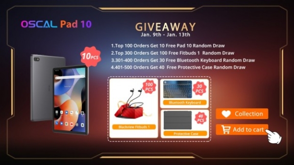 Знижка 50%! OSCAL представляє планшет Pad 10 за $129,99