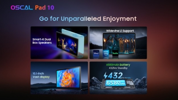 Знижка 50%! OSCAL представляє планшет Pad 10 за $129,99